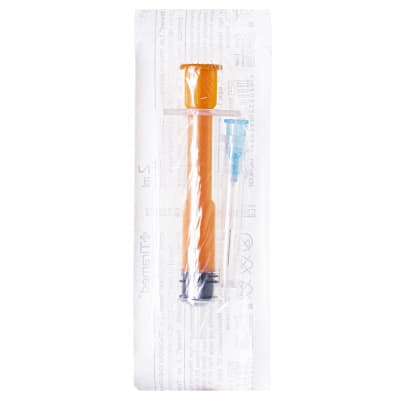 *Шприц 3-х комп. с 1-й иглой 23G (0,6х25мм) 2мл №1 Tiramed