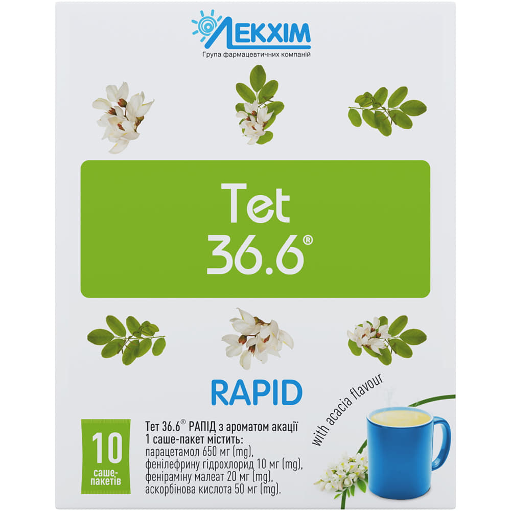 *ТЕТ 36.6 Рапід з аромом акації пор. д/орал. р-ну 23 г пак.-саше №10