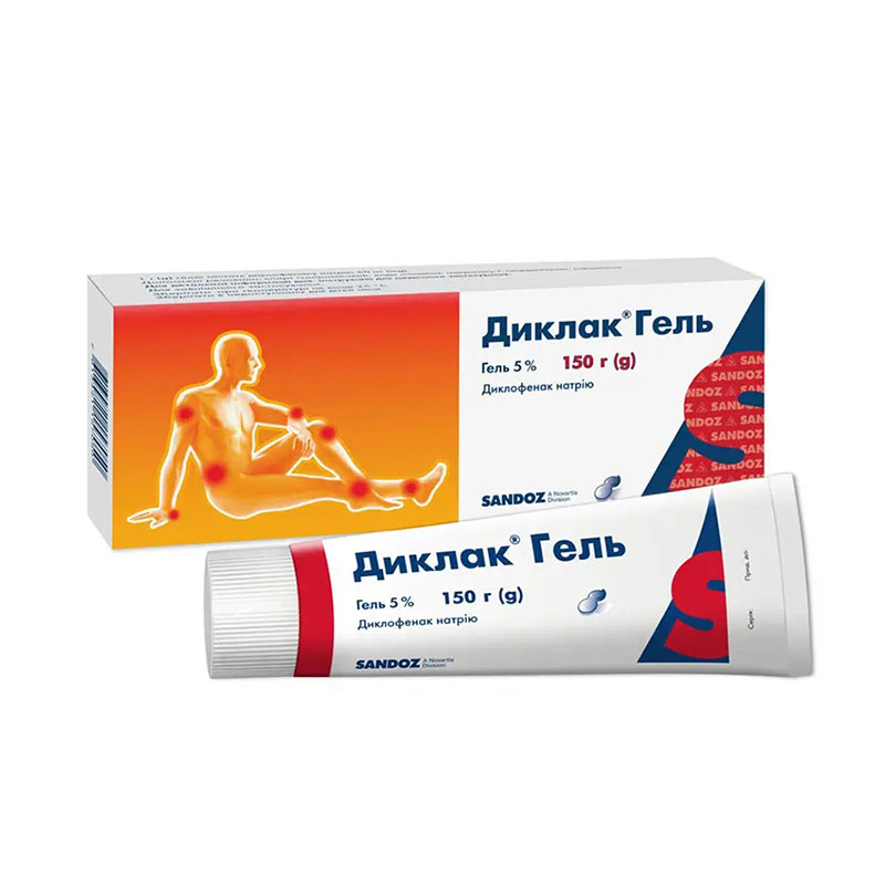 Диклак гель 5% туба 150г Диклак гель 5% туба 150г