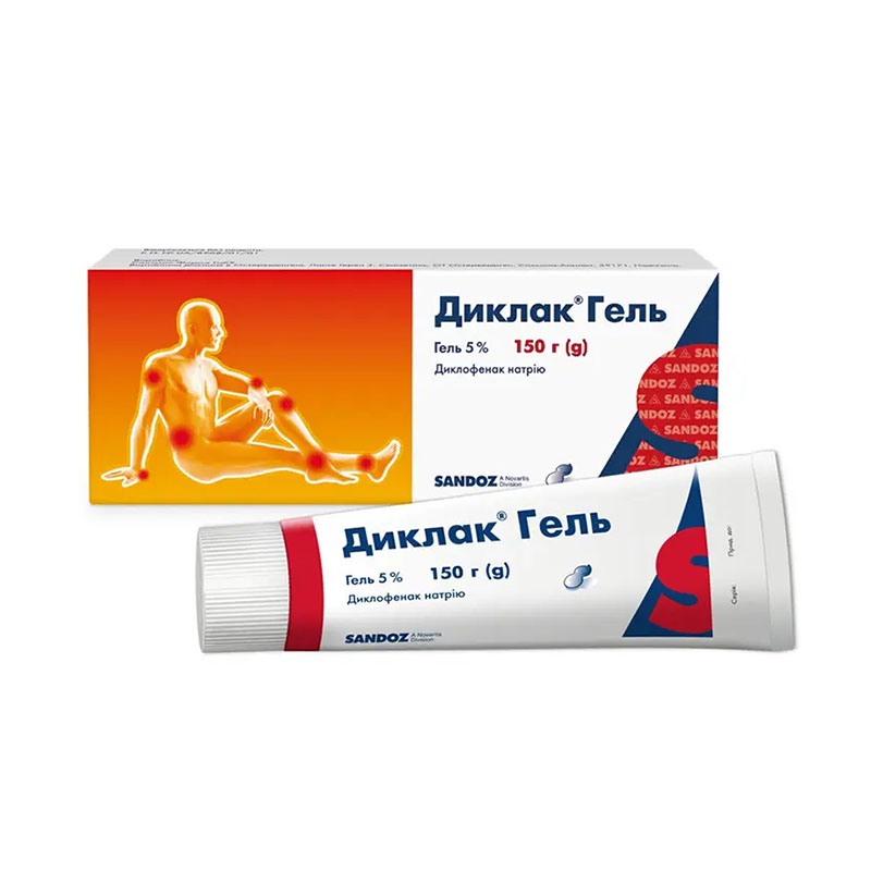 Диклак гель 5% туба 150г