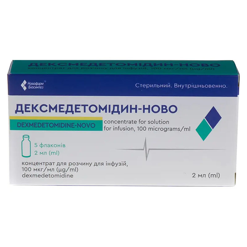 *Дексмедетомідин-Ново концентрат д/р-ну д/інф.100 мкг/мл 2мл фл. №5