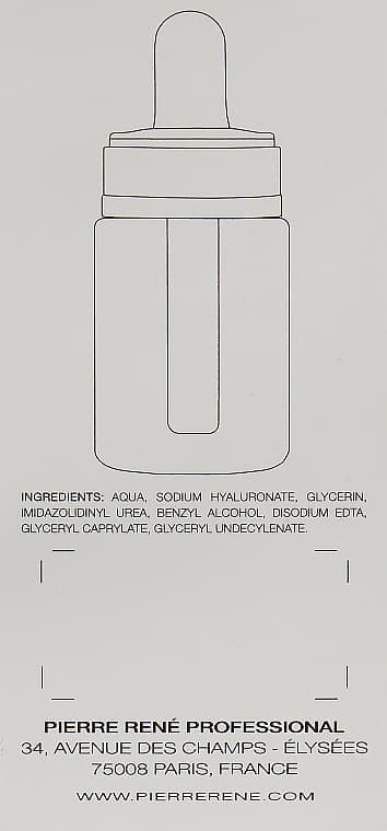 *Еліксир для обличчя Pierre Rene Гіалуронова кислота 100% 15мл