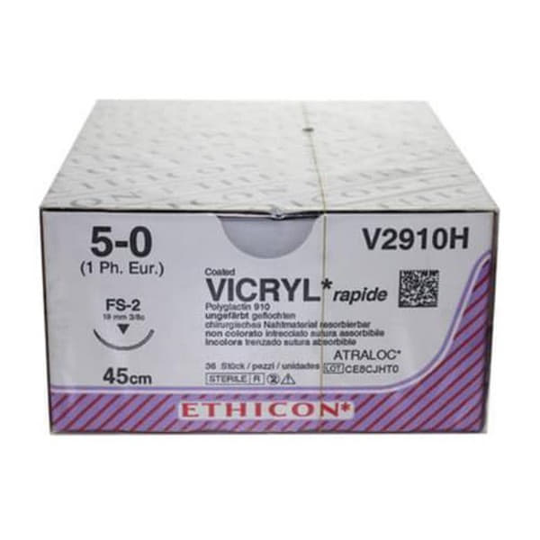 *Викрил V2910H 5-0 игла 3/8 13 реж. рассас. фиолет. 75см