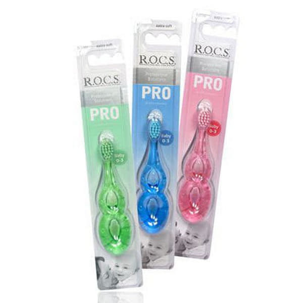 *Зубна щітка ROCS PRO Baby для дітей 0-3 років Мінеральний захист і Ніжний догляд