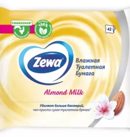 *Туалетная бумага влажная Zewa Миндальное молочко №42