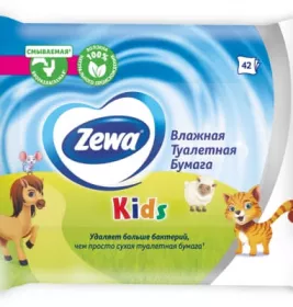 *Туалетная бумага влажная Zewa Kids Moist №42