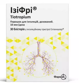 Ізіфрі пор. д/інг. дозов. 10 мкг/доза 1 доза №30 бліс. з інг-ром Елпенхалер