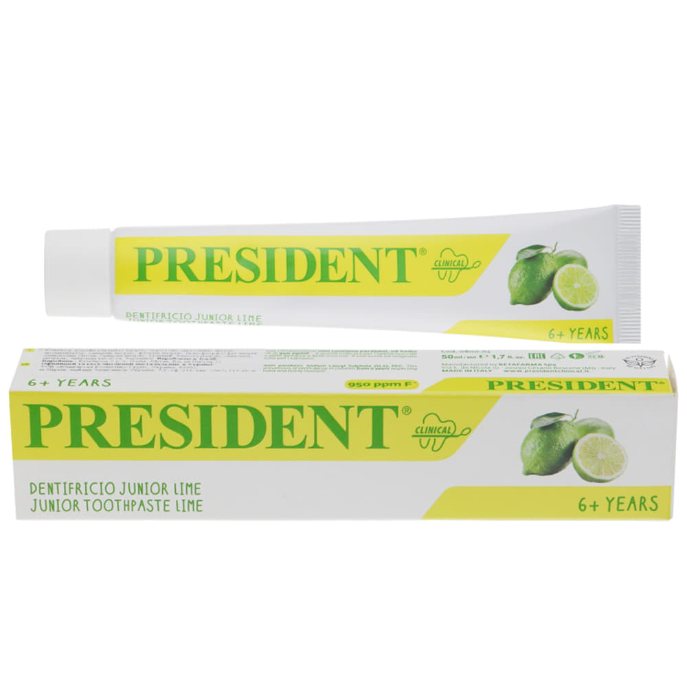 *Зубная паста President Junior Лайм 6+ 50 мл *Зубная паста President Junior Лайм 6+ 50 мл