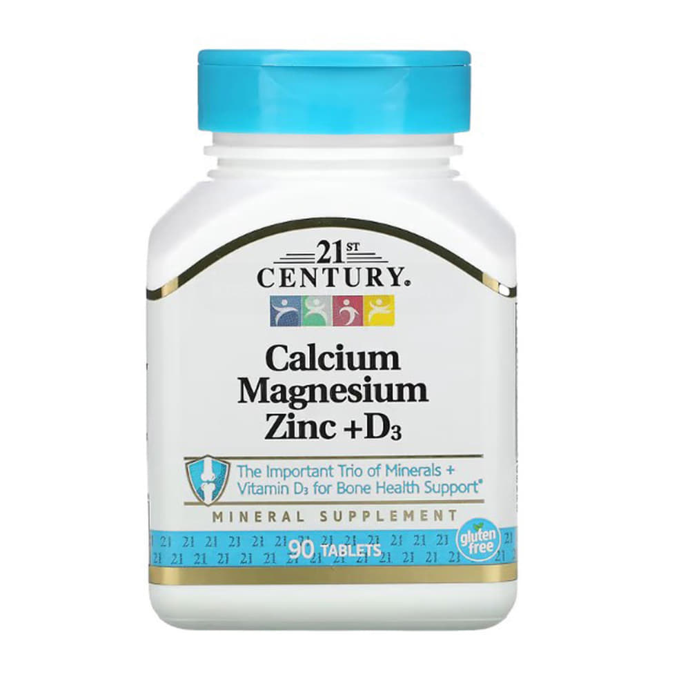 *Кальцій, магній, цинк + Віт. Д3 21st Century табл. №90