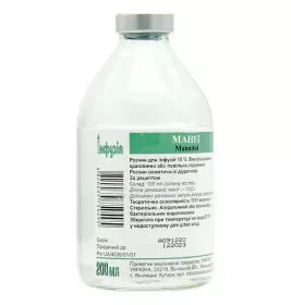 *Манніт р-н д/ін. 15% флак. 200мл Інфузія