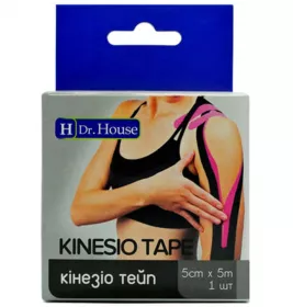 *Кінезіо тейп H Dr.House 5 см х 5 м чорн.