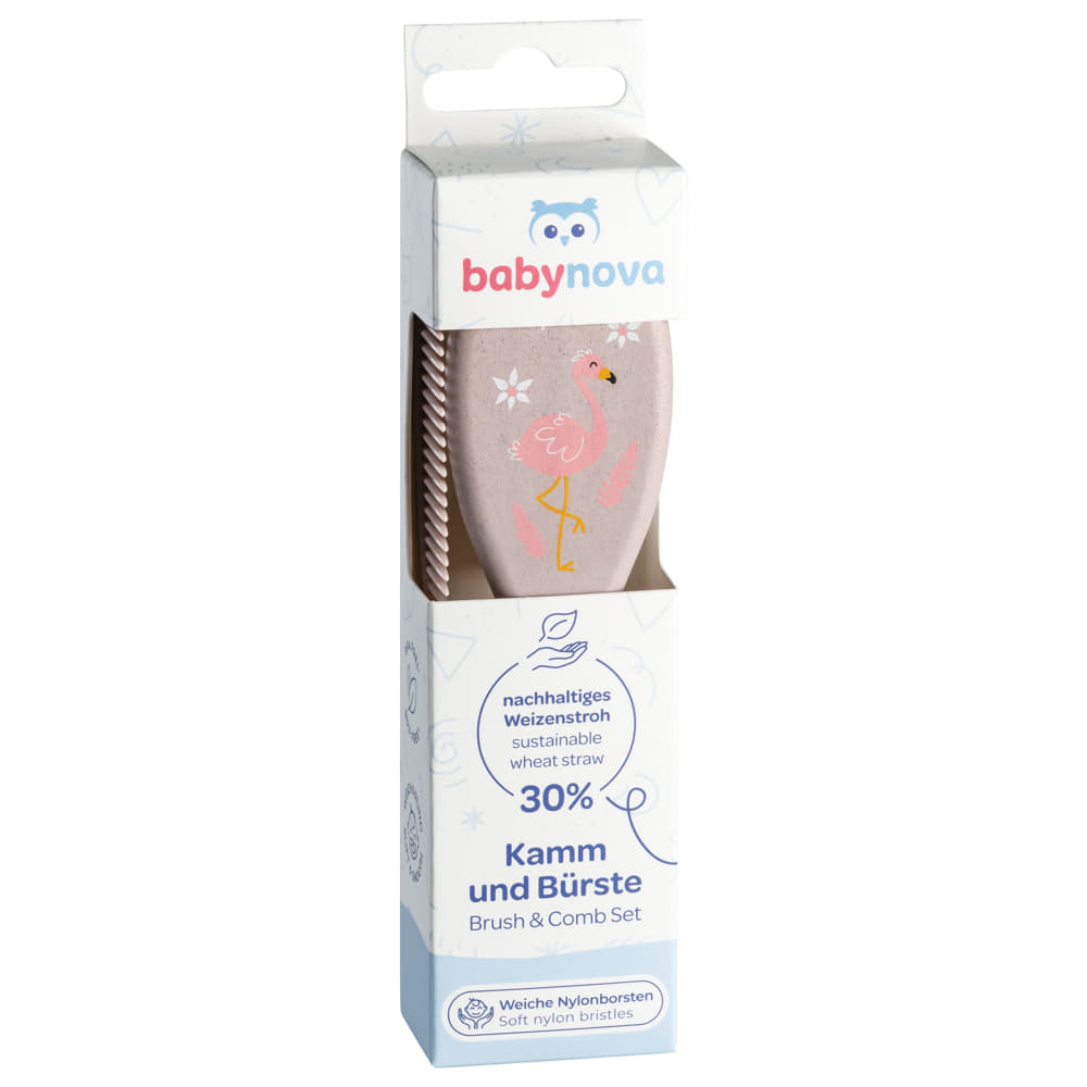 Расческа и щетка Baby-nova с искусственной щетиной Девочка Расческа и щетка Baby-nova с искусственной щетиной Девочка