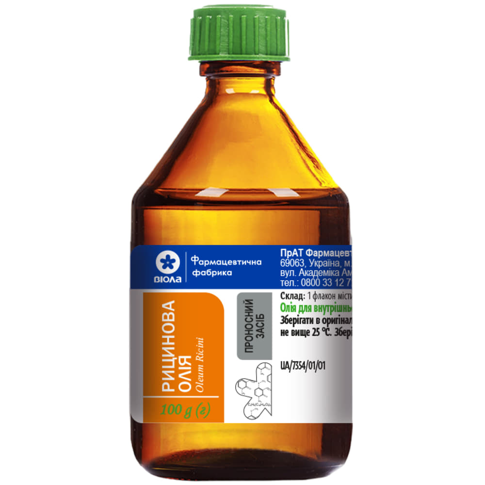 *Рицинова олія скл.флак. 100г Віола ТМ А+