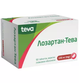 Лозартан-Тева табл. п/о 100мг №90