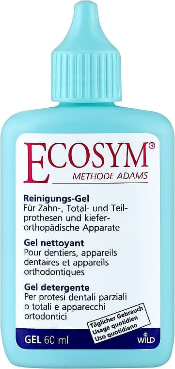 Гель Ecosym для очистки зубных протезов и ортодонт. аппаратов 60 мл Гель Ecosym для очистки зубных протезов и ортодонт. аппаратов 60 мл