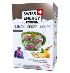 *Розчинний чай Swiss Energy Лимон-Імбир-Мед №8