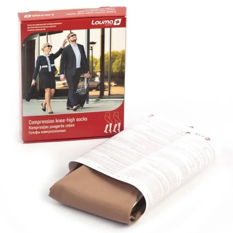 Гольфы LAUMA компр. б/мыска AD208 2 кл. компр. натур. р.2D