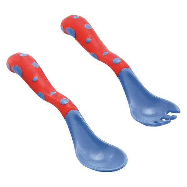 *Набір ложка та вилка нековзке покриття Nuby 5256