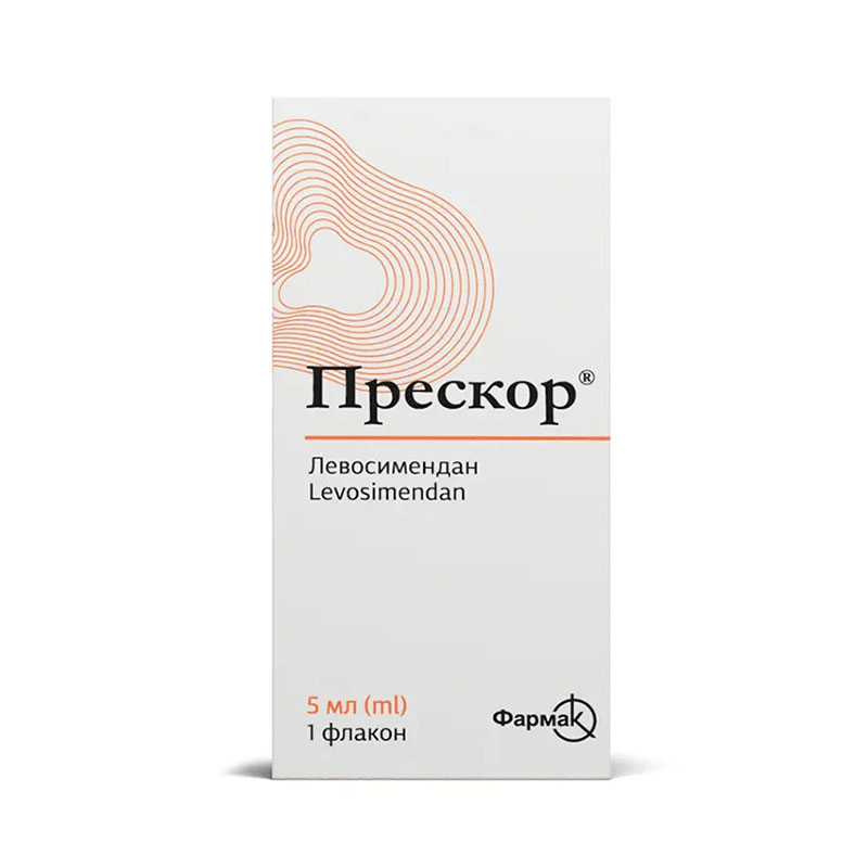 *Прескор концентрат д/р-ра д/инф. 2,5мг/мл 5мл фл. стекл. №1 *Прескор концентрат д/р-ра д/инф. 2,5мг/мл 5мл фл. стекл. №1