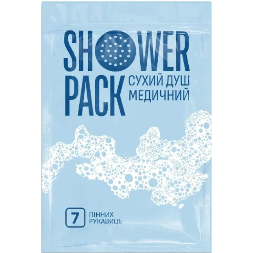 *Сухой душ Shower Pack медицинский комплект однораз. (7 пенных перчаток) *Сухой душ Shower Pack медицинский комплект однораз. (7 пенных перчаток)