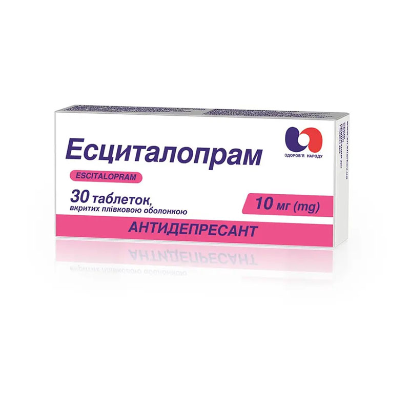 *Эсциталопрам табл. п/о 10мг №30 *Эсциталопрам табл. п/о 10мг №30
