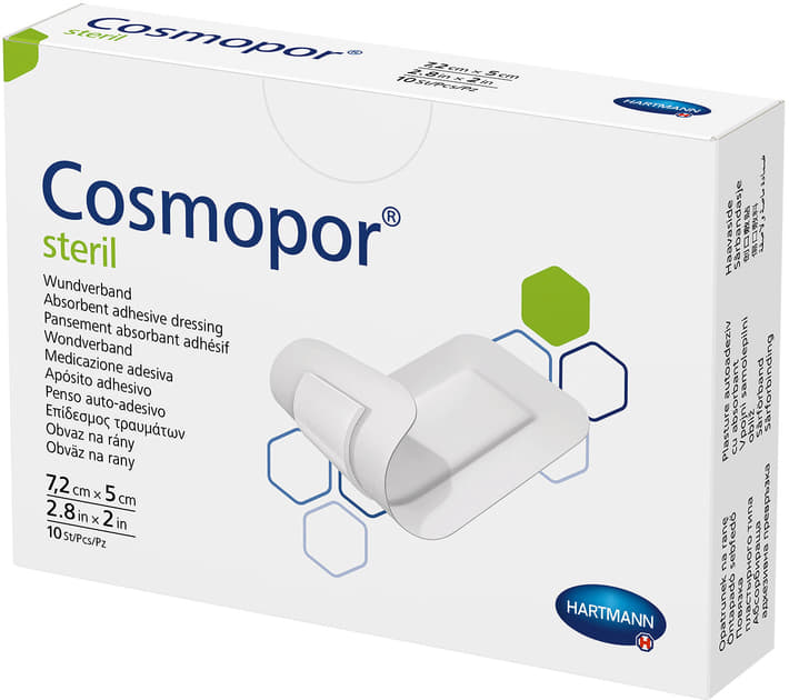 *Пов'язка Cosmopor Steril 7,2 х 5 см №10