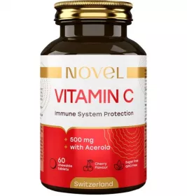 Вітаміни NOVEL Віт. С 500мг + Ацерола табл. жув. №60