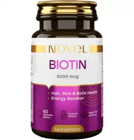 Вітаміни NOVEL Біотин 5000мкг табл. жув. №60