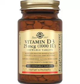 Солгар (Solgar) Вітамін Д3 1000 МО жув. табл. №100