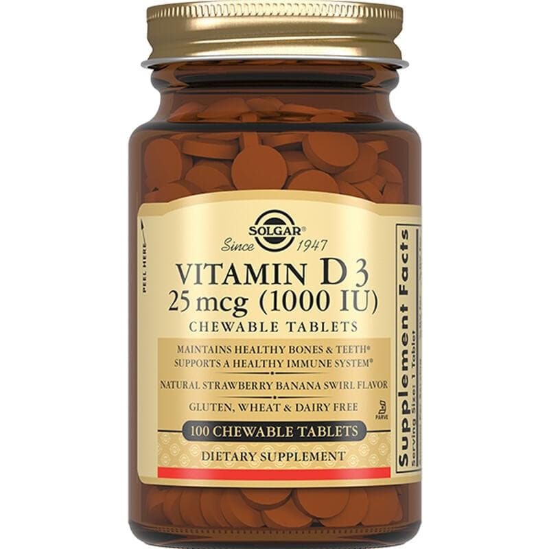 Солгар (Solgar) Вітамін Д3 1000 МО жув. табл. №100