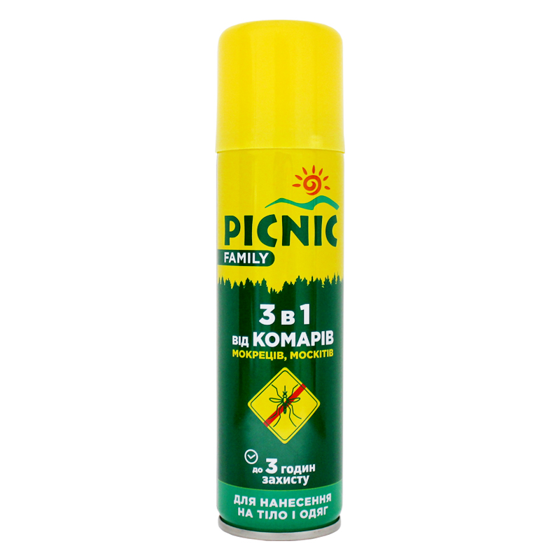 *Аерозоль PICNIC Family від комарів 125мл