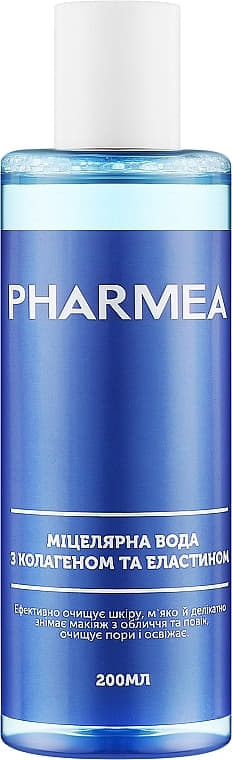 *Міцелярна вода PHARMEA для обличчя з колагеном та еластином 200 мл