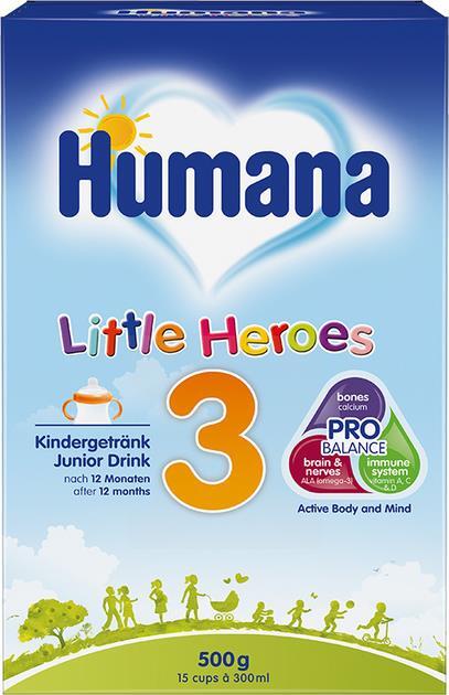 Смесь Humana-3 сухая молочная Маленькие герои 500г Смесь Humana-3 сухая молочная Маленькие герои 500г