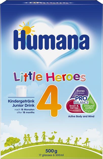 Смесь Humana-4 сухая молочная Маленькие герои 500г Смесь Humana-4 сухая молочная Маленькие герои 500г