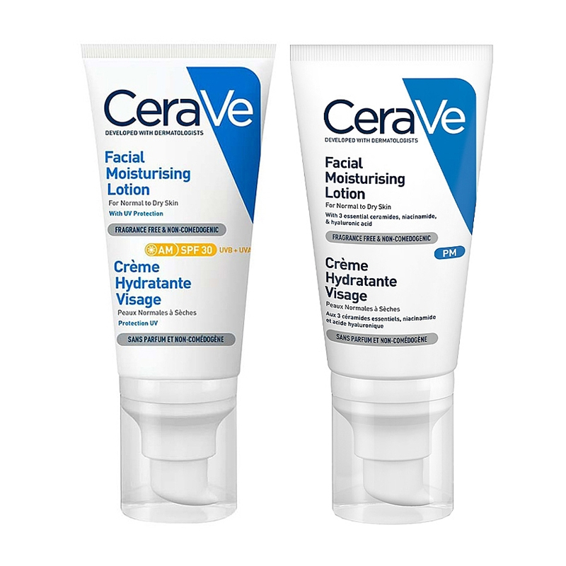 *Промонабір CeraVe Крем денний SPF30 52мл + Крем нічний 52мл
