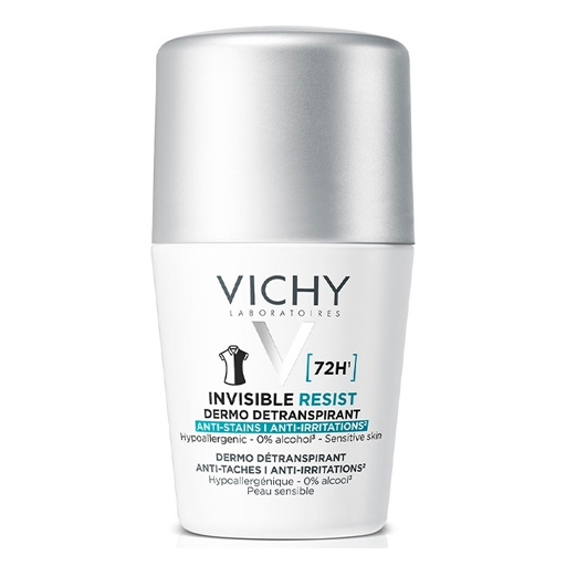 Дезодорант-антиперспират Vichy Инвизибл Резист шариковый от белых/желтых пятен 72 час 50 мл Дезодорант-антиперспират Vichy Инвизибл Резист шариковый от белых/желтых пятен 72 час 50 мл