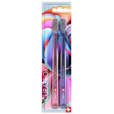 *Зубная щетка Curaprox Набор Duo Colorful Curls Edition ультрамягк. №2 *Зубная щетка Curaprox Набор Duo Colorful Curls Edition ультрамягк. №2