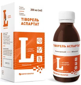 Тіворель аспартат р-н орал. полім. флак. 200мл Юрія-фарм