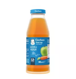 *Нектар Gerber яблучно-морквяний 300 мл