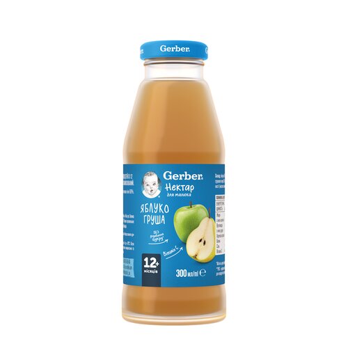 *Нектар Gerber яблучно-грушевий 300 мл