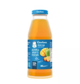 Нектар Gerber яблочно-мангово-персиковый 300 мл