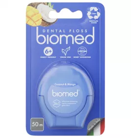 *Зубна нитка Biomed кокос та манго 50 м