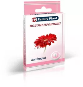 *Лейкопластир FP Family Plast мед. бактериц. полімер. осн. водонепроникний 25мм*72мм №8