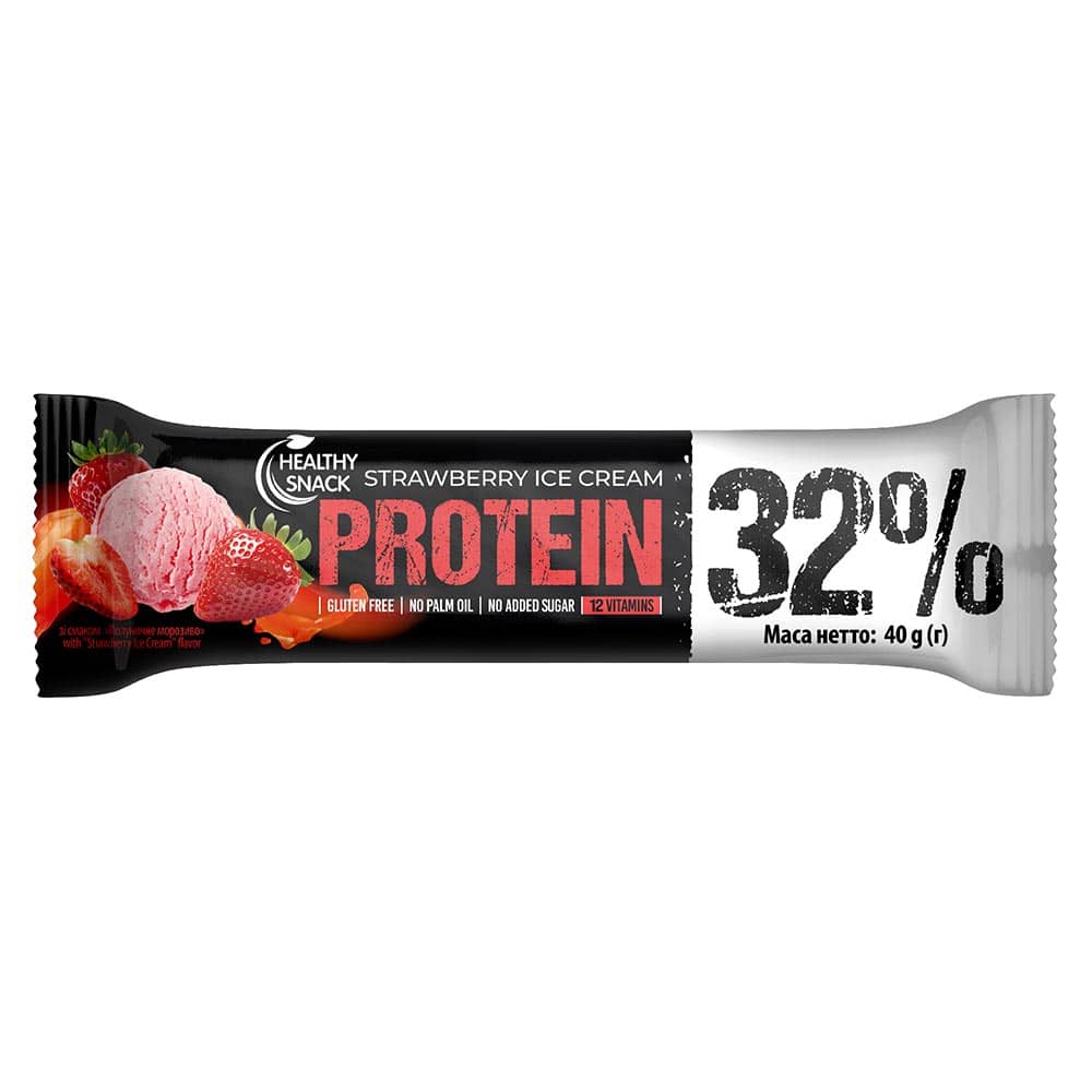 Батончик PROTEIN Healthy Snack Клубничное мороженое 40 г Батончик PROTEIN Healthy Snack Клубничное мороженое 40 г