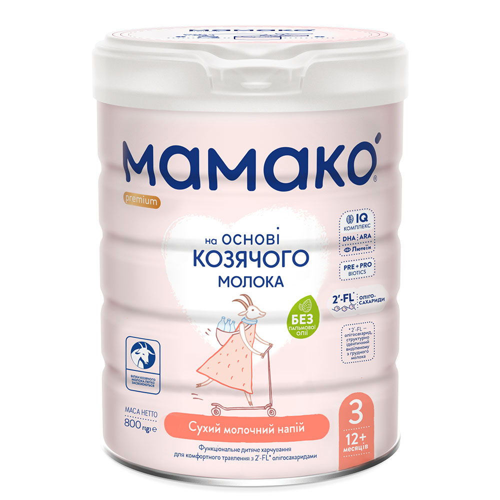 Смесь Мамако PREMIUM 3 ЗГМ 12+ мес. 800г Смесь Мамако PREMIUM 3 ЗГМ 12+ мес. 800г