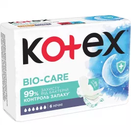 Прокладки Kotex Bio-Care нічні з крильцями №6