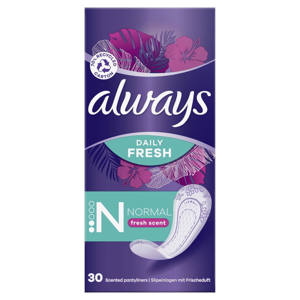 Прокладки Always Daily щоденні Fresh Normal Свіжий аромат №30