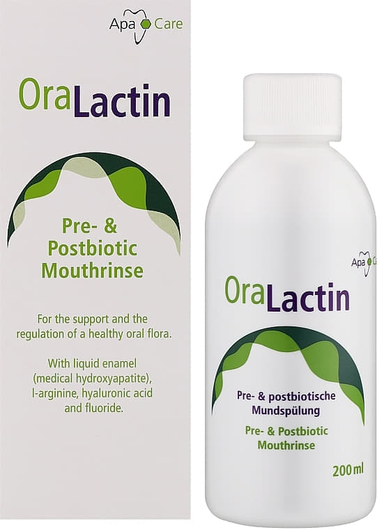*Ополіскувач ApaCare з постбіотиками OraLactin 200 мл
