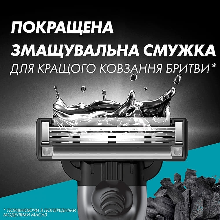Бритва Gillette Mach3 Charcoal с 2 сменными касетами