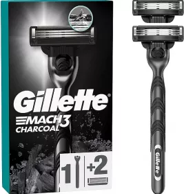 Бритва Gillette Mach3 Charcoal с 2 сменными касетами